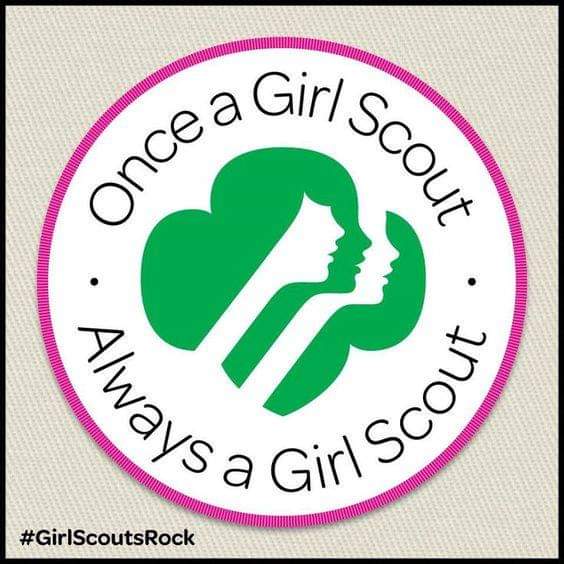Girl Scouts logo with tagline "Once a Girl Scout, Always a Girl Scout"